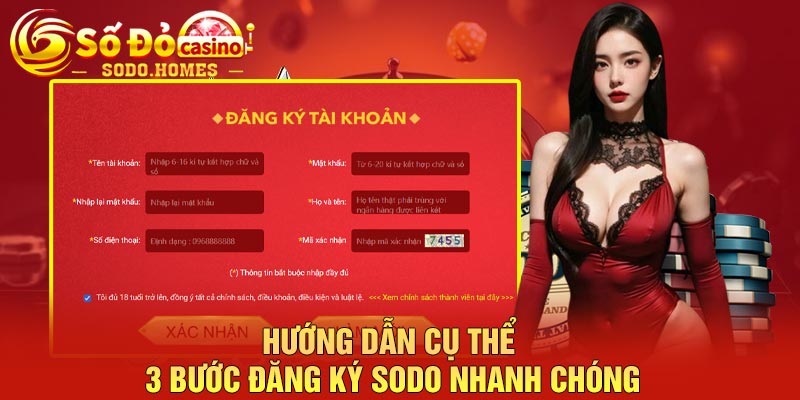 Hướng dẫn cụ thể 3 bước đăng ký Sodo nhanh chóng
